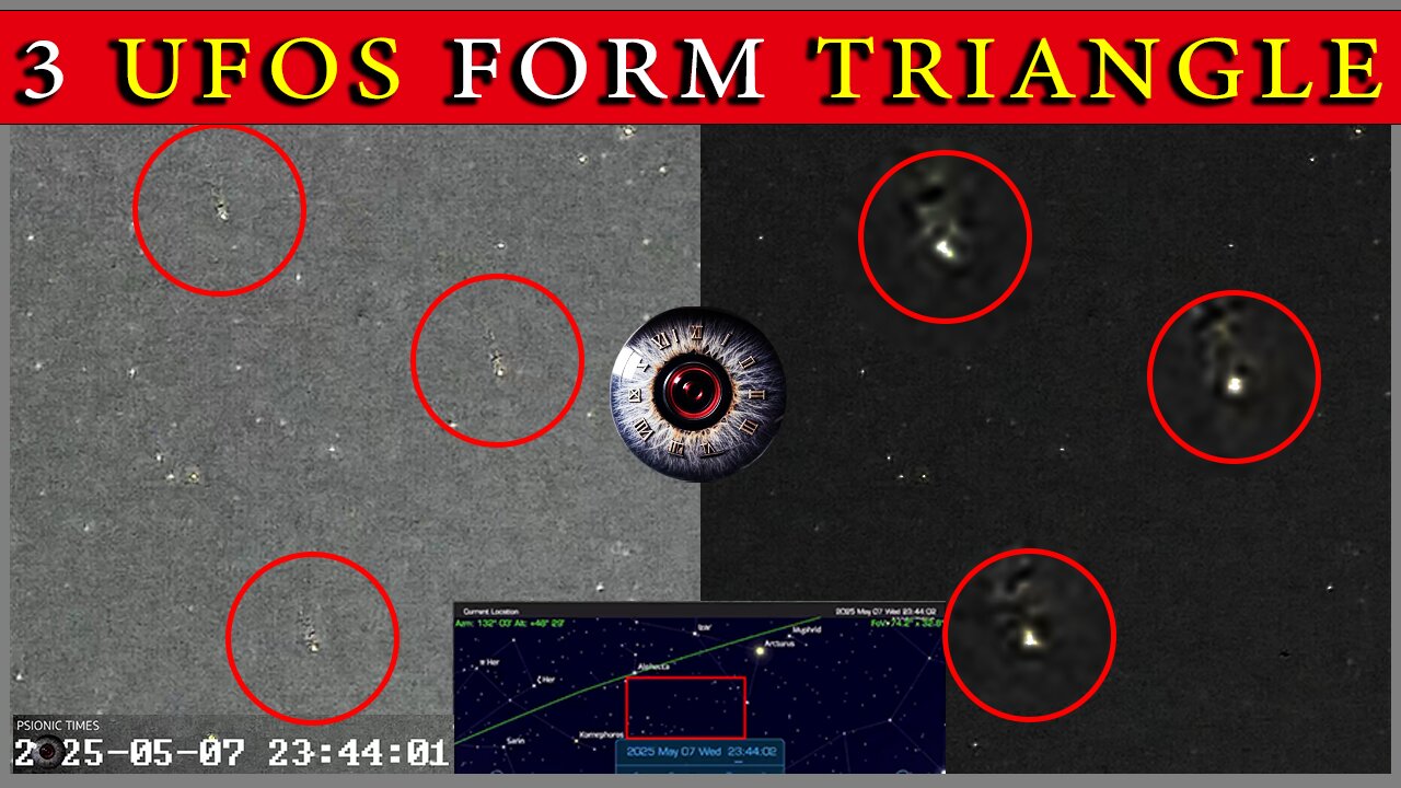 3 UFOS form Triangle | Night Vision Tracking Non-Satellites 🛸📡 🛸