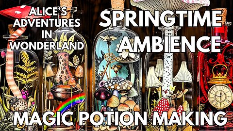 🧪 Magic Potion Making Ambience | Bubbling Cauldrons & Crackling Fire | Wonderland ASMR 4K