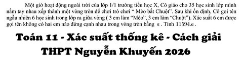 THPT Nguyễn Khuyến 2026: Một giờ hoạt động ngoài trời của lớp 1/1 trường tiểu học X, Cô giáo cho 35