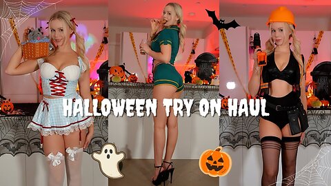 Lingerie Girls Em ¦ #CUTE# Halloween Outfits Try On Haul ¦ Latex Dorothy 4K HD