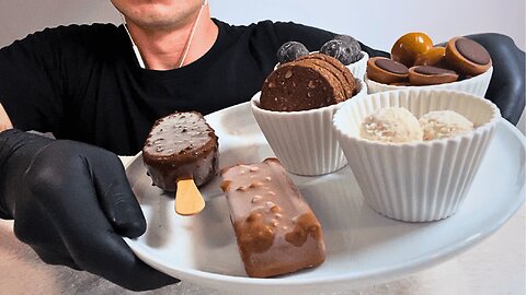 ASMR EATING | SWEET PARTY | TOFFIFEE, RAFFAELLO, LINDT CHOCOLATE, ICE CREAM, COOKIES