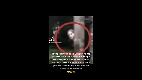 Ghost face captured in Cemetery