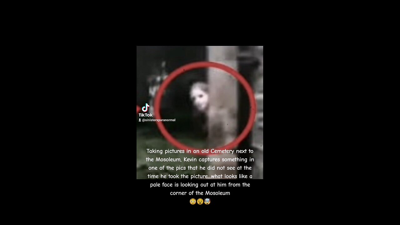 Ghost face captured in Cemetery
