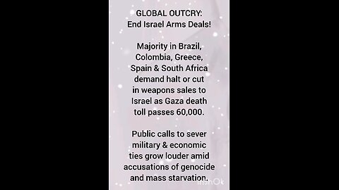 GLOBAL OUTCRY: End Israel Arms Deals!