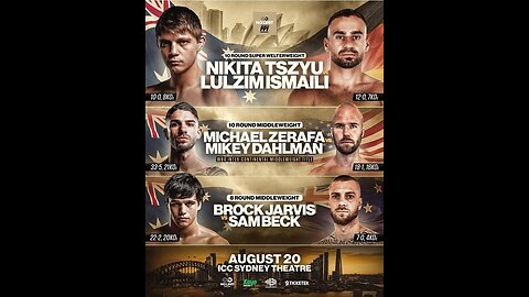 Nikita Tszyu vs Lulzim Ismaili + Aug 20 2025 ICC Sydney Theatre