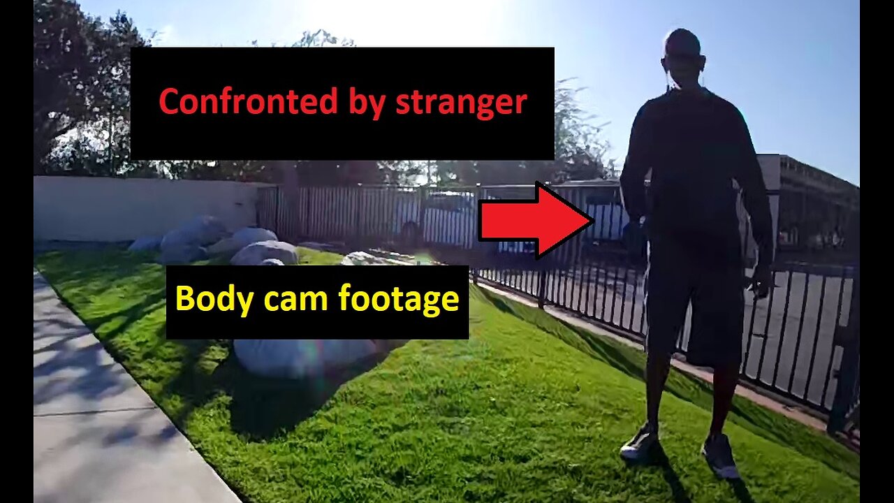 Bum tries to intimidate me on the public sidewalk