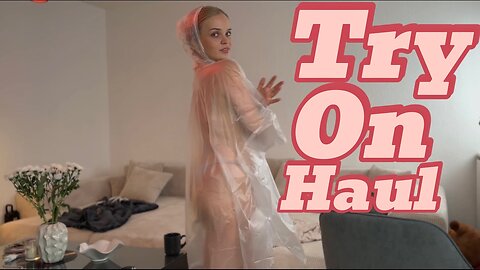 (4K) ✨ See Through Transparent Lingerie & micro bikini Try-On Haul