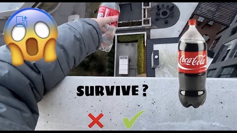 Coke Bottle Drop test off 100 foot parking garage(will it survive?) 11/23/25