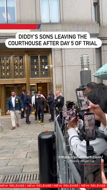 Diddy's sons seen leaving NYC court after day 5 of trial.#seancombs #pdiddy #kingcombs