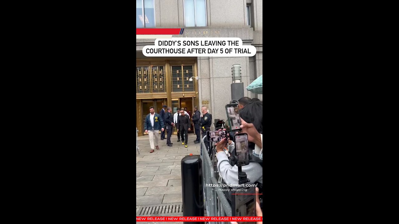 Diddy's sons seen leaving NYC court after day 5 of trial.#seancombs #pdiddy #kingcombs