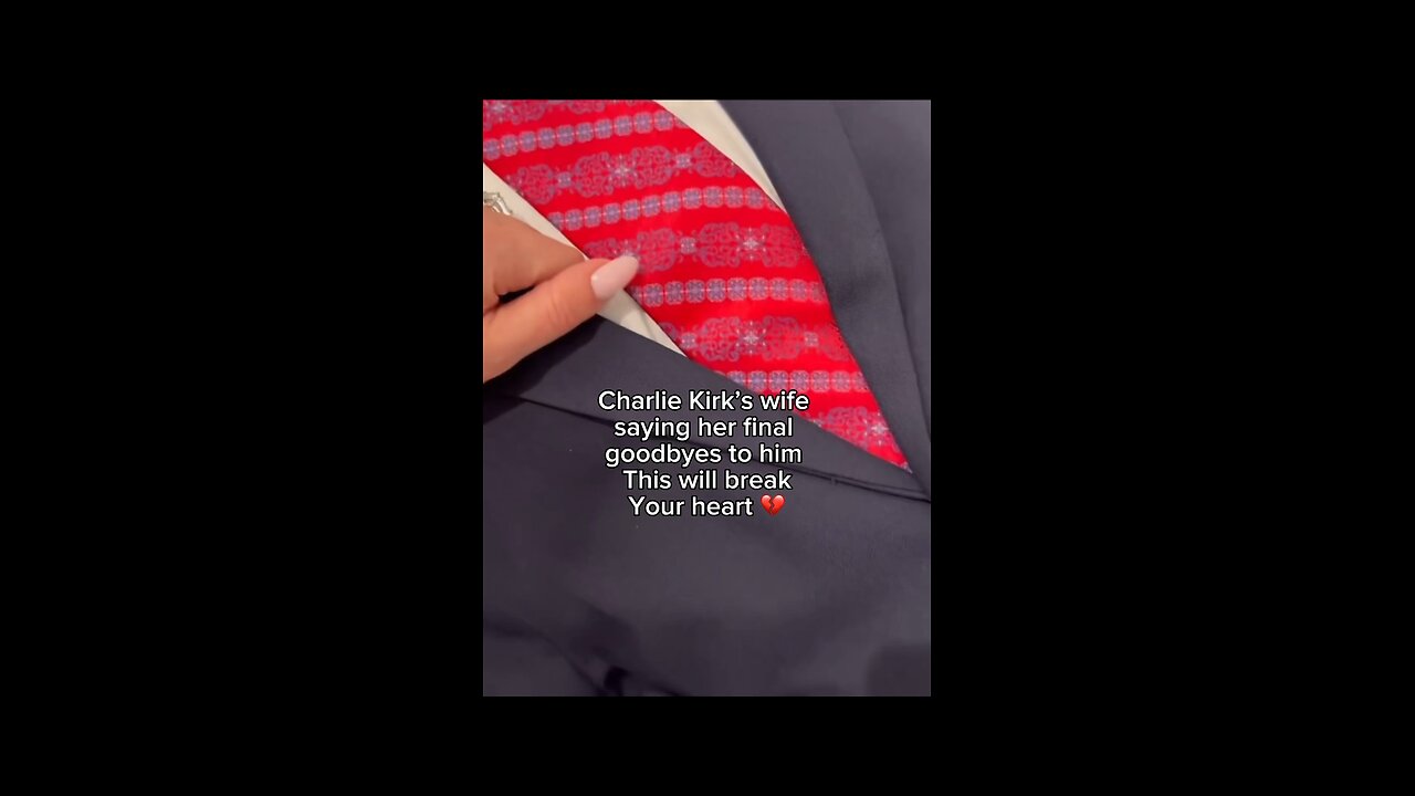 Charlie Kirk’s wife saying her final goodbyes to him