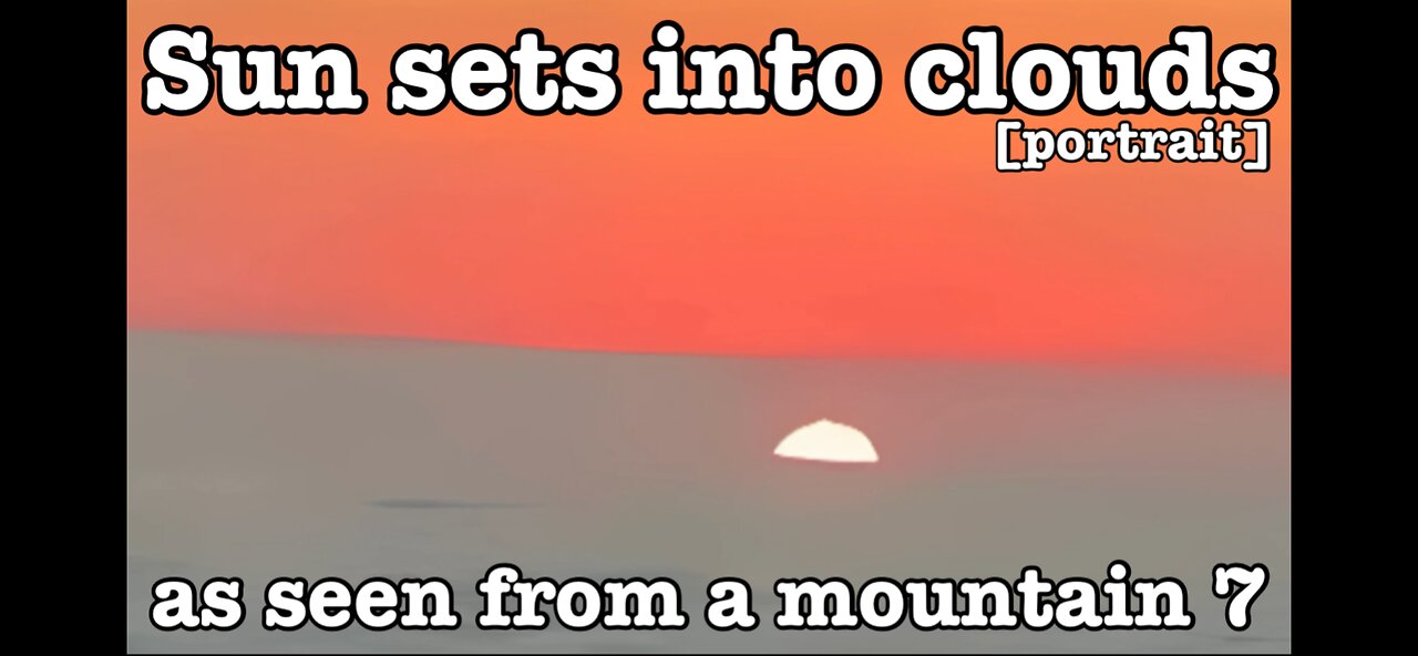 Sun sets into clouds as seen from a mountain 7 [portrait]