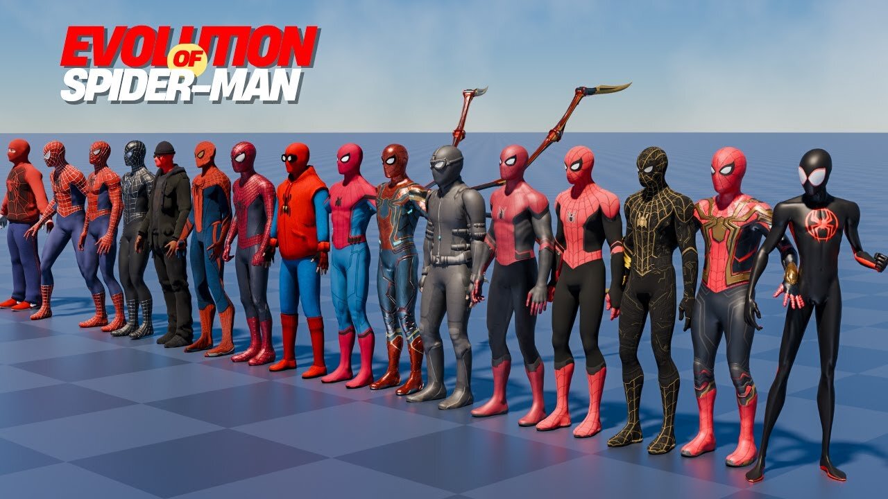 Evolution of Spider-Man Suits (1977 - 2025)