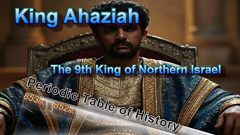 Ahaziah the 9th King of Northern Israel 853-852BC