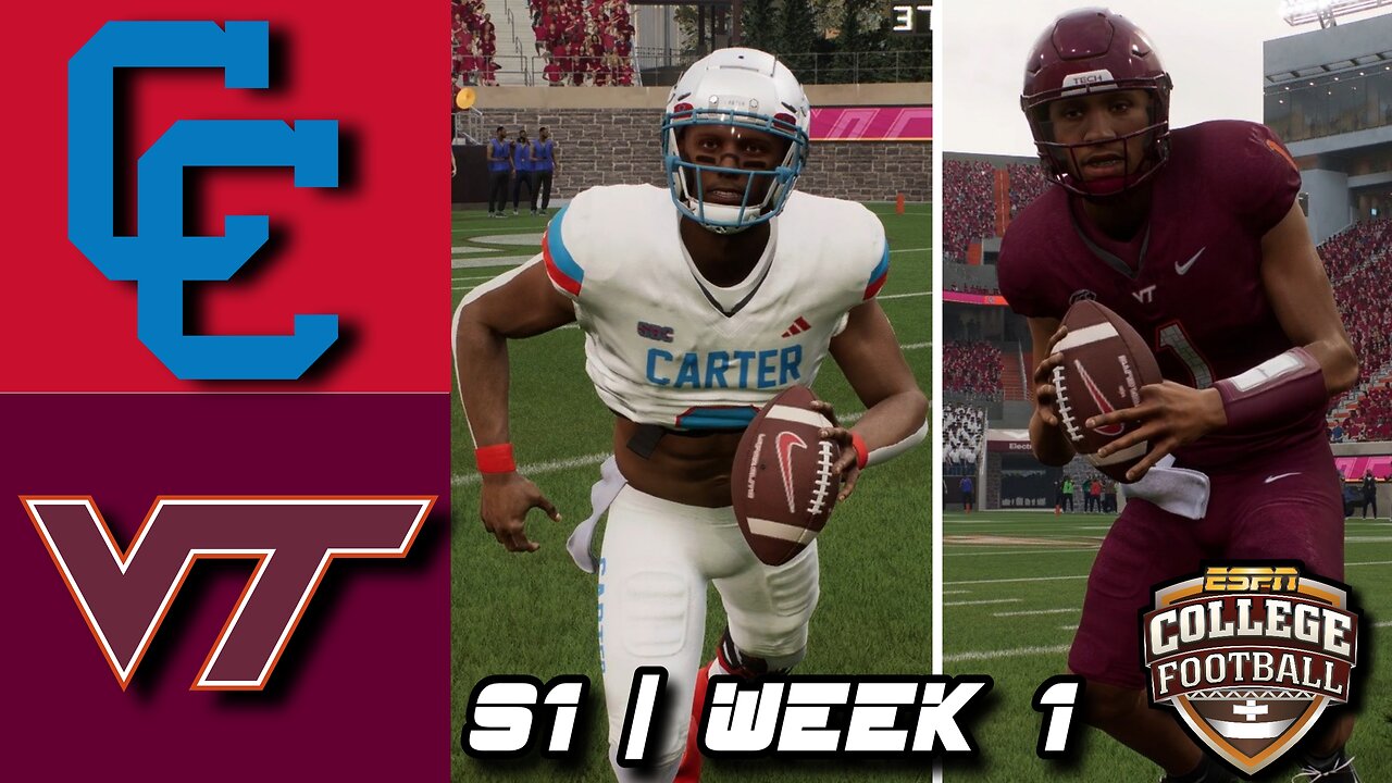 Dallas Carter Dynasty CFB 25 PC | Vs Virginia Tech S1 | WEEK 1