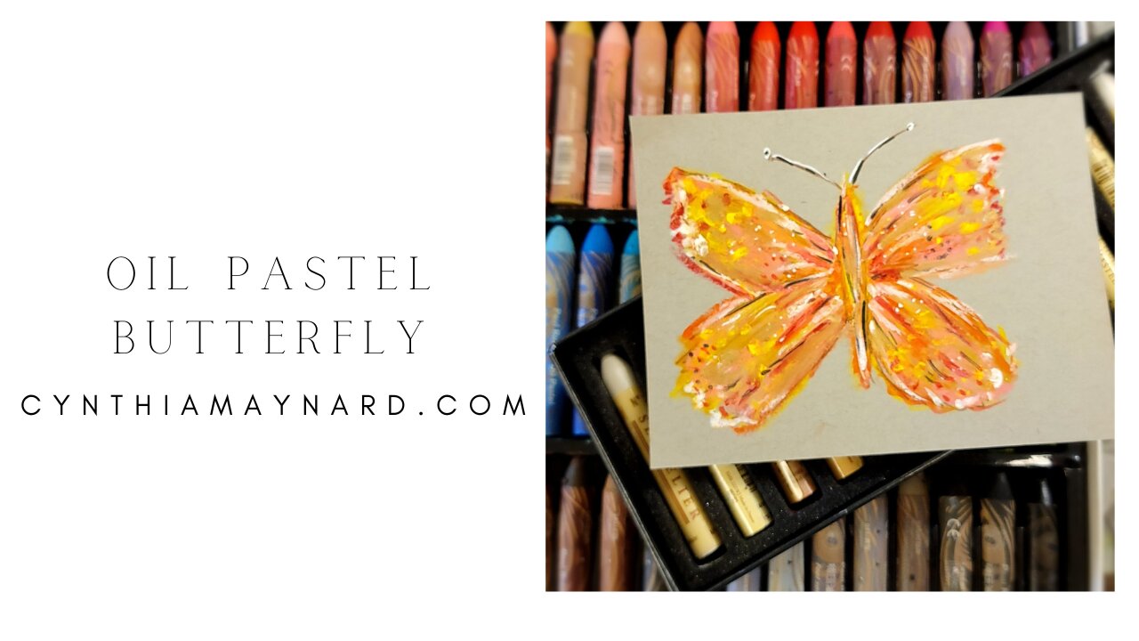 Oil Pastels Butterfly Painting