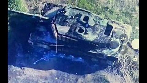 Russian Drone Strike Destroys Ukrainian Leopard-2A6 Tank in Sumy