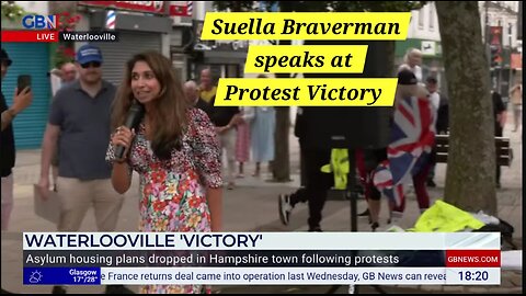 Waterlooville anti Immigration protest success, Suella Braverman speaks out.