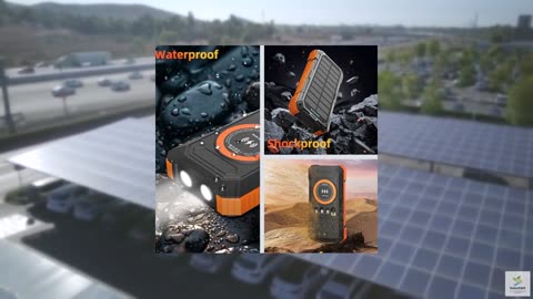 Solar Charger Power Bank 49800mAh Wireless Portable Phone Charger, 22.5W QC3.0 F