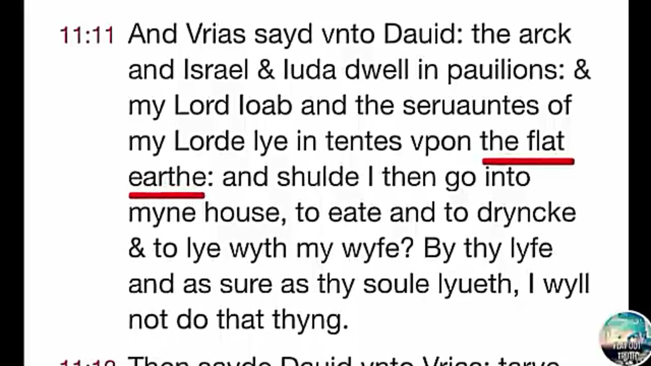 The William Tyndale Matthew's Bible 'Flat Earth' vs King James KJV 'Open Fields' -- Flat Out Truth