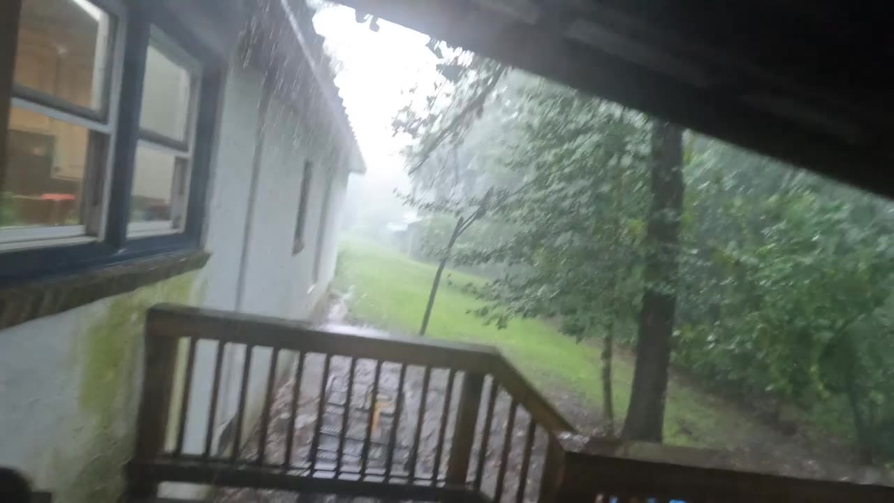 Monsoon rain for 15 minutes in Barbecue Township, NC - July 8, 2025