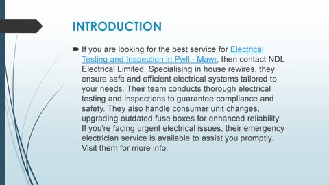 Best Electrical Testing and Inspection in Pwll - Mawr