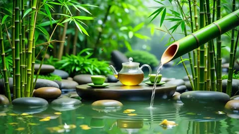 Spa Beautiful Piano Music 🌿 Relaxing Music, Nature Sounds, Relieves Stress Music, Calming music