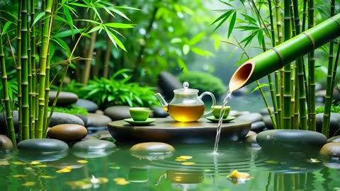 Spa Beautiful Piano Music 🌿 Relaxing Music, Nature Sounds, Relieves Stress Music, Calming music