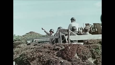 Color Footage of an 88mm flak battery