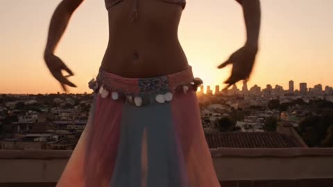 Stunning Sunset Rooftop Belly Dance (Arabic Style) | Zaya Bliss