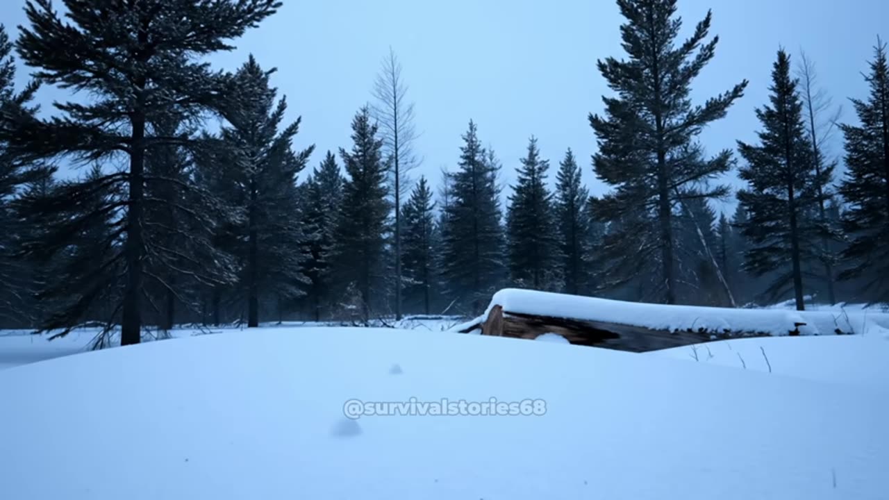 Hot Tent Camping In A Blizzard