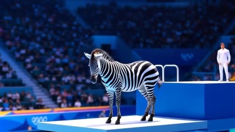 Zebras Swimming