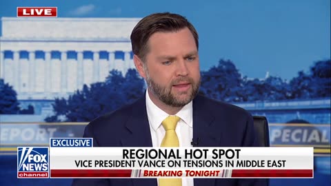 Vice President JD Vance for Trump's ceasefire on 'Special Report.'