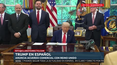 EN VIVO Y EN ESPAÑOL, TRUMP anuncia "importante acuerdo comercial" con Reino Unido