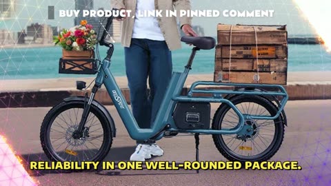 ONESPORT OT01 Electric Cargo Bike 650W Motor 48V 27Ah Battery 20*2.6-inch Tire Electric Bike