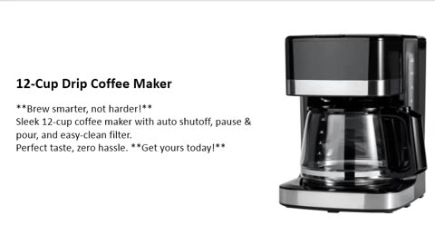 12 CUP DRIP COFFEE MAKER
