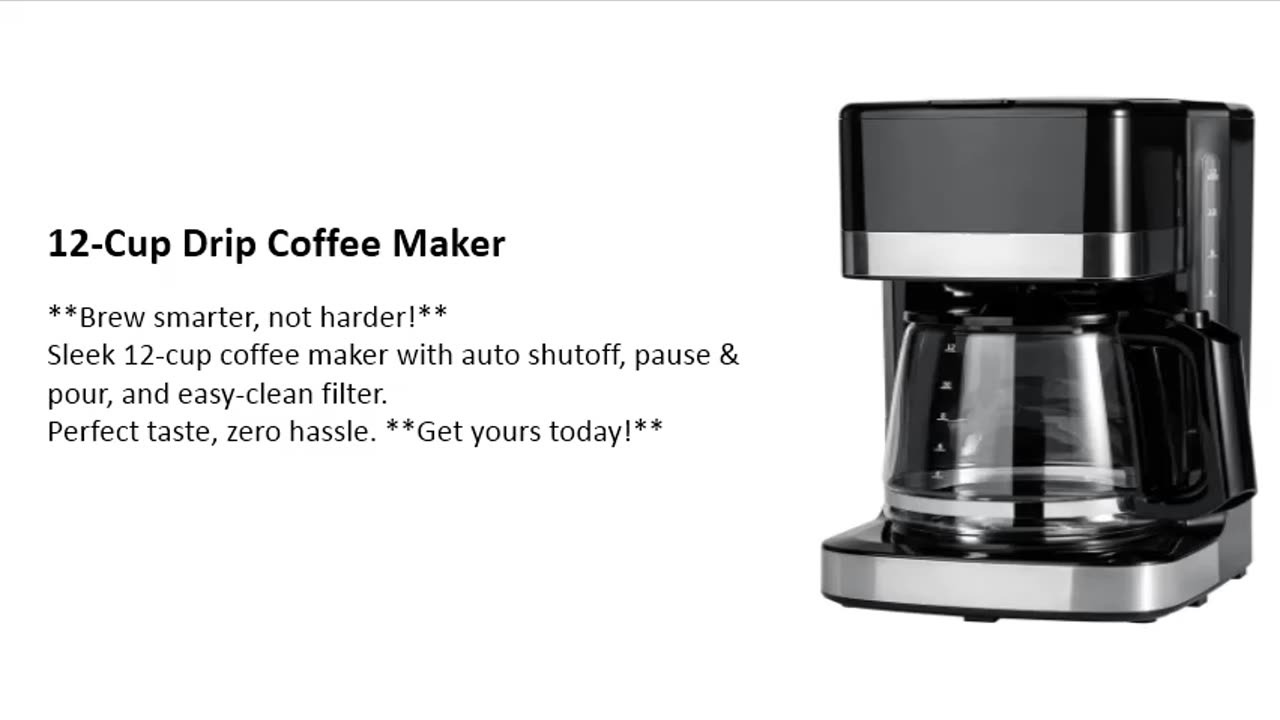 12 CUP DRIP COFFEE MAKER