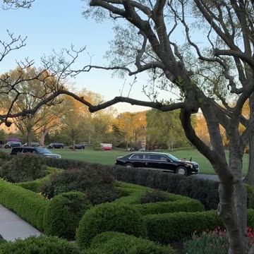 President Donald J. Trump leaves the White House to speak at the NRCC dinner