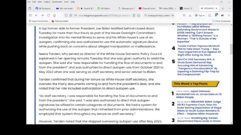 Neera Tanden Admits Under Oath to House Oversight Committee That She Controlled Joe Biden’s Autopen