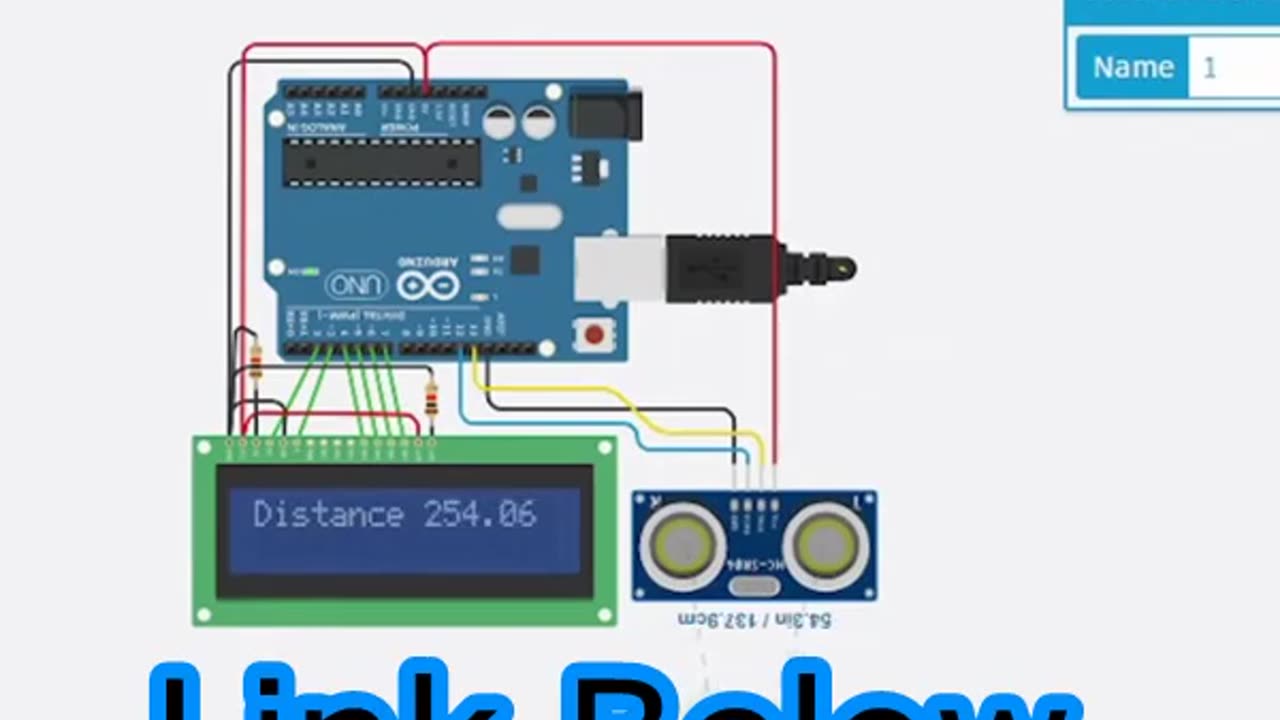 Easy #Tinkercad #Arduino distance measurement using ultrasonic sensor #AeroArduino