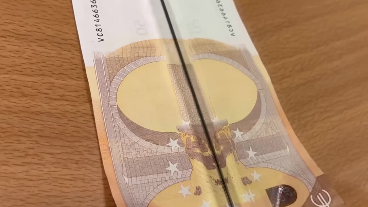 THE DEVIL APPEARS ON A €50 BANKNOTE