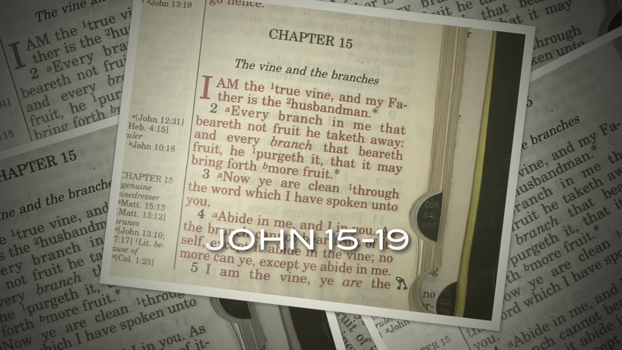 JOHN 15-19: KEEP UNITY AT ALL COSTS!! (AUGUST 2007)