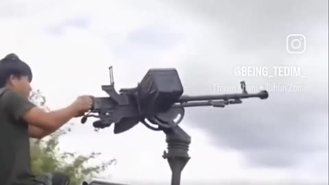 🎯💥 Myanmar War | PDF Zoland Armed with Heavy Machine Gun in Combat | RCF