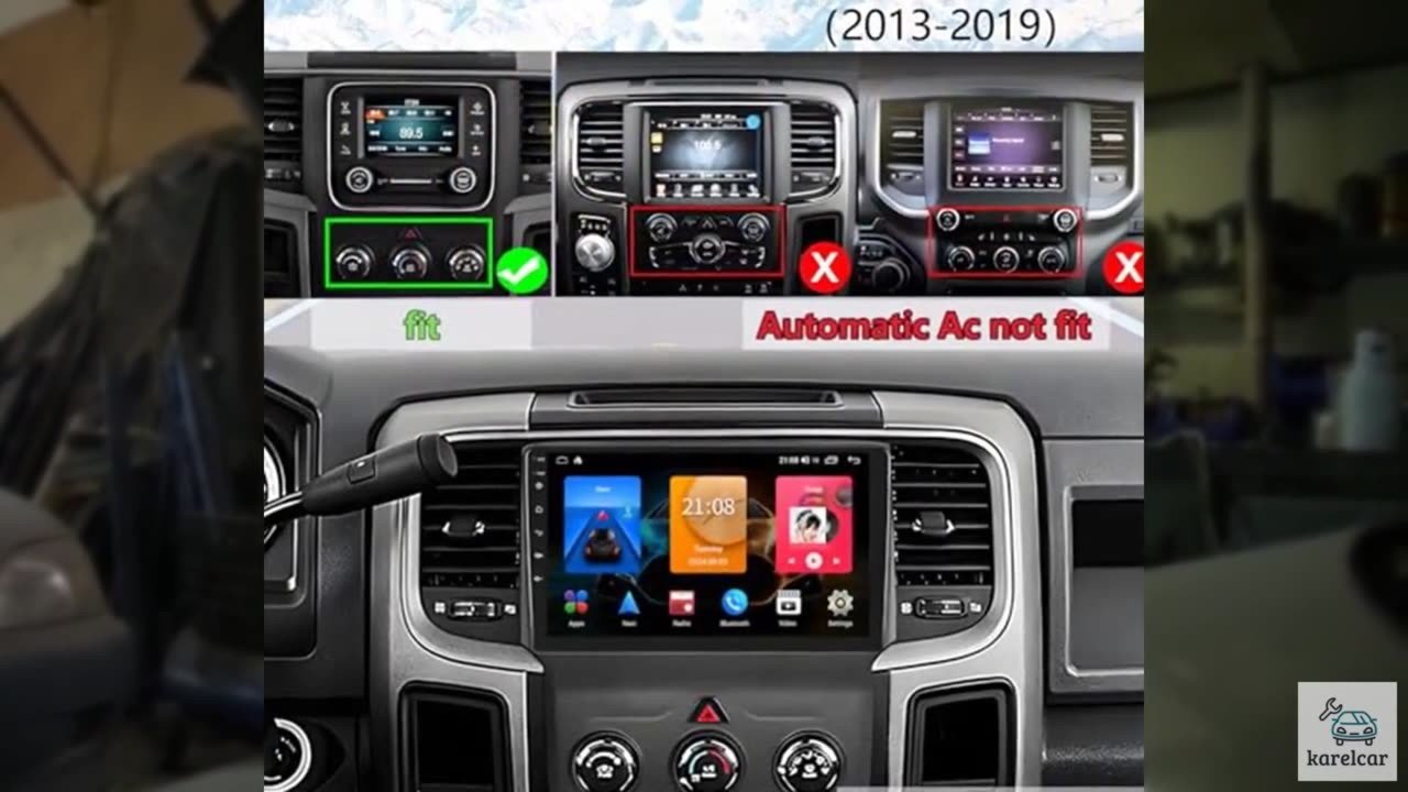 for Dodge Ram 1500 Radio Upgrade 2013-2019: Android 14 Car Stereo Replacement w