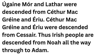 Tracing Irish ancestry to Genesis