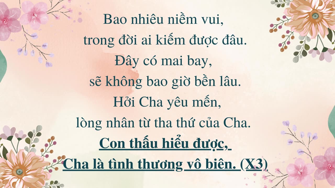 "THÀNH TÍN CỦA CHA" - 5th VIETNAMESE SONG HOLY SPIRIT GAVE, completed on 4-2-2025.