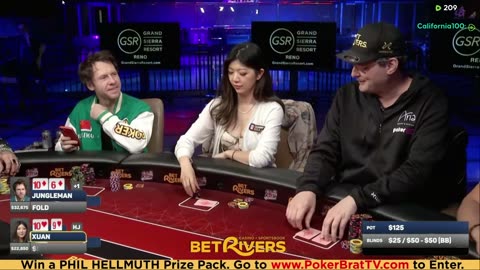 Phil Hellmuth, Jungleman, Xuan Liu, 3COIN ♦ Day 2♦ Livestream High Stakes Poker Cash Game
