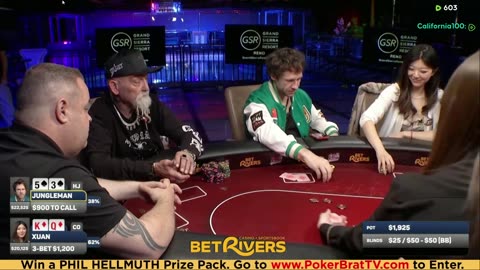 Phil Hellmuth, Jungleman, Xuan Liu, 3COIN ♦ Day 2♦ Livestream High Stakes Poker Cash Game