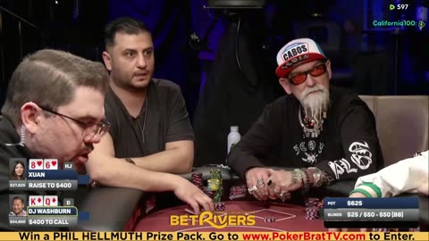 Phil Hellmuth, Jungleman, Xuan Liu, 3COIN ♦ Day 2♦ Livestream High Stakes Poker Cash Game
