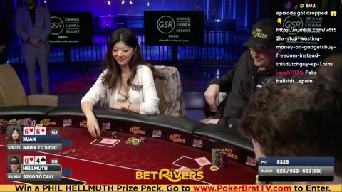 Phil Hellmuth, Jungleman, Xuan Liu, 3COIN ♦ Day 2♦ Livestream High Stakes Poker Cash Game